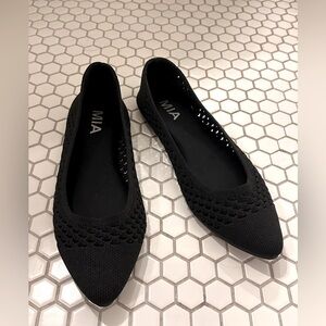MIA Black Woven LOVI Ballet Flats